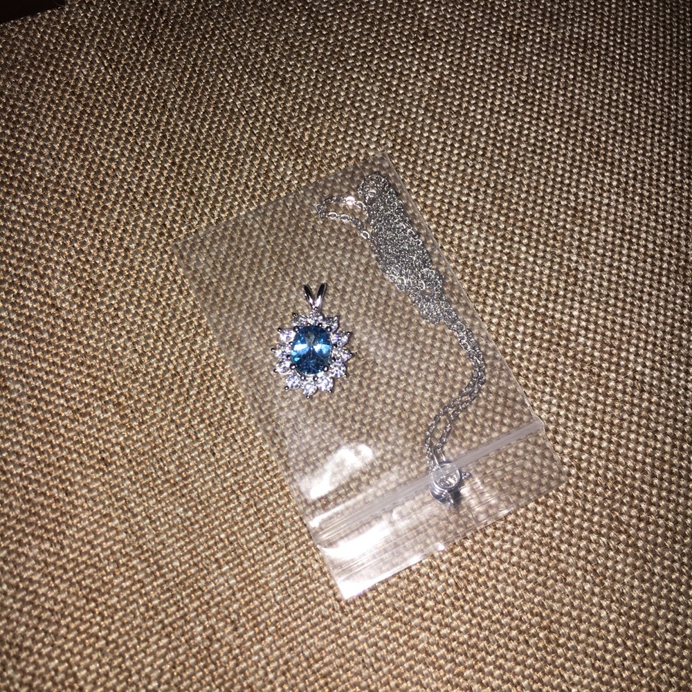 Blue stone necklace